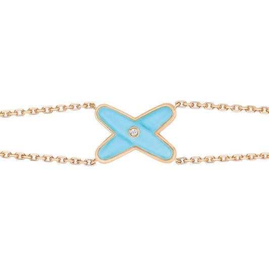 [Radiant Gem]¯JEUX BRACELET TURQUOISE PINK GOLD 1 DIAMOND