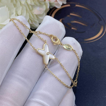 [Radiant Gem]¯JEUX BRACELET WHITE MOP GOLD 1 DIAMOND