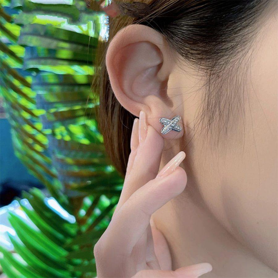 [Radiant Gem]¯JEUX DE SILVER DIAMOND EARRINGS
