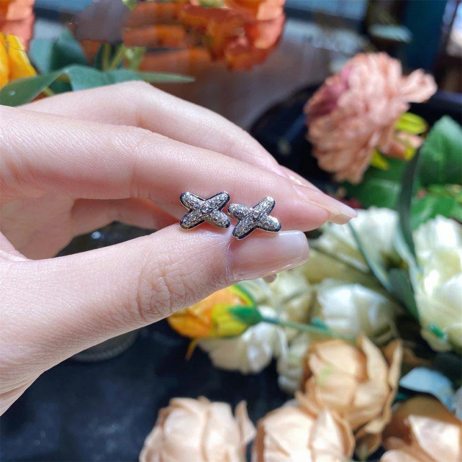 [Radiant Gem]¯JEUX DE SILVER DIAMOND EARRINGS
