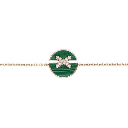 [Radiant Gem]¯JEUX DE BRACELET MALACHITE PINK GOLD DIAMONDS