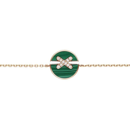 [Radiant Gem]¯JEUX DE BRACELET MALACHITE PINK GOLD DIAMONDS
