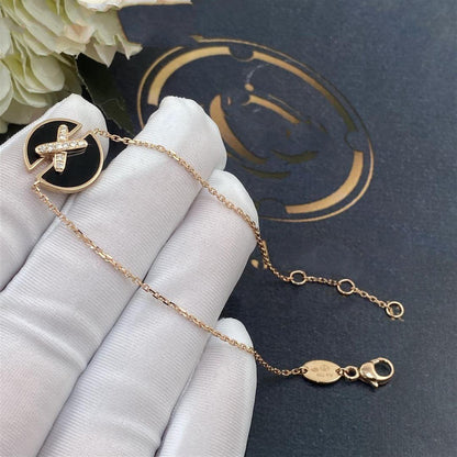 [Radiant Gem]¯JEUX DE BRACELET ONYX PINK GOLD DIAMOND