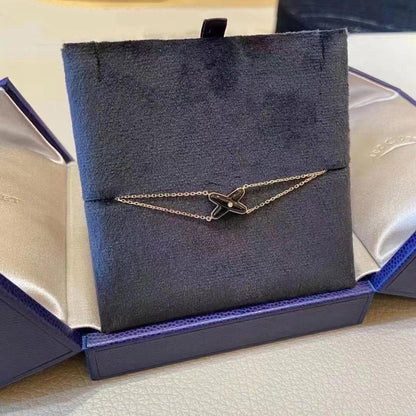 [Radiant Gem]¯JEUX BRACELET ONYX PINK GOLD 1 DIAMOND