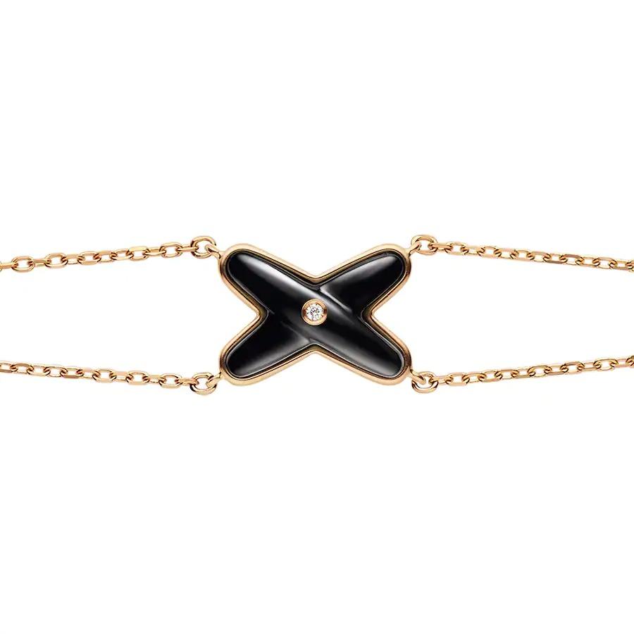 [Radiant Gem]¯JEUX BRACELET ONYX PINK GOLD 1 DIAMOND