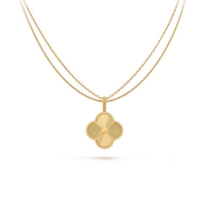 [Radiant Gem]¯CLOVER 25MM PEDANT NECKLACE GOLD