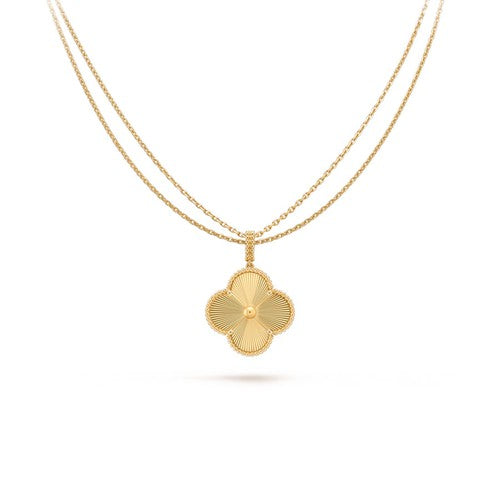 [Radiant Gem]¯CLOVER 25MM PEDANT NECKLACE GOLD