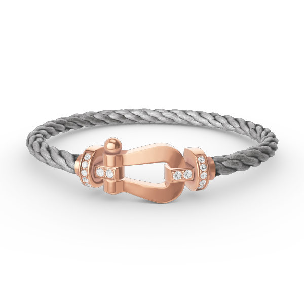 [Radiant Gem]¯FORCE LARGE HORSESHOE HALF DIAMOND BRACELET ROSE GOLD