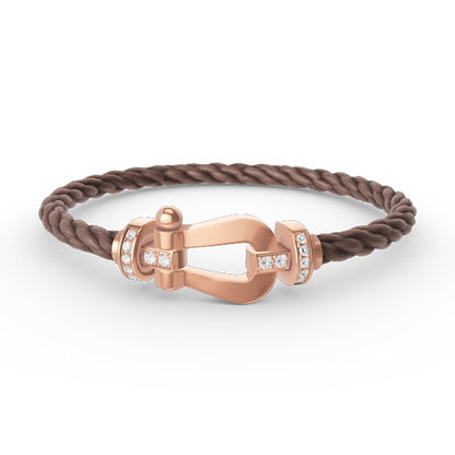 [Radiant Gem]¯FORCE LARGE HORSESHOE HALF DIAMOND BRACELET ROSE GOLD