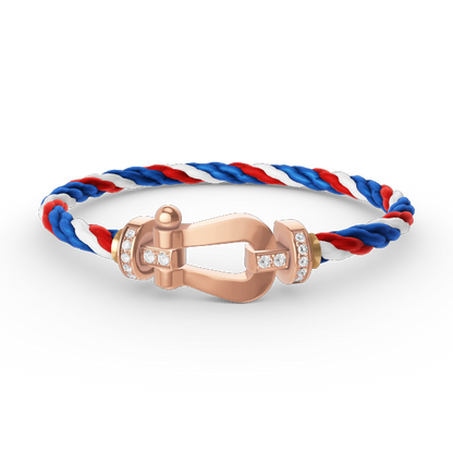 [Radiant Gem]¯FORCE LARGE HORSESHOE HALF DIAMOND BRACELET ROSE GOLD