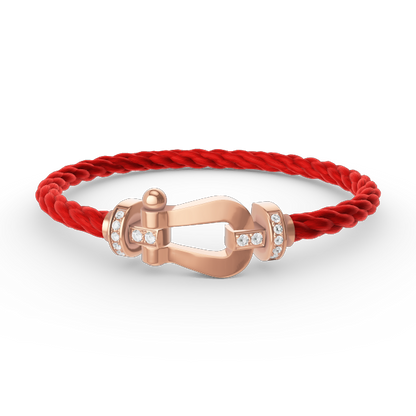 [Radiant Gem]¯FORCE LARGE HORSESHOE HALF DIAMOND BRACELET ROSE GOLD