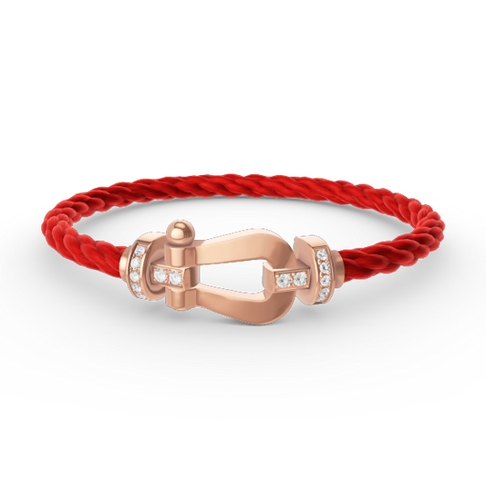 [Radiant Gem]¯FORCE LARGE HORSESHOE HALF DIAMOND BRACELET ROSE GOLD