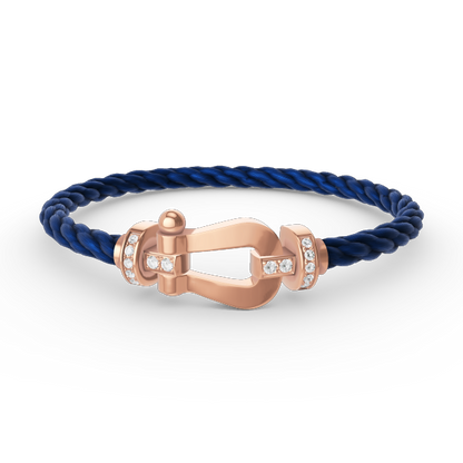 [Radiant Gem]¯FORCE LARGE HORSESHOE HALF DIAMOND BRACELET ROSE GOLD