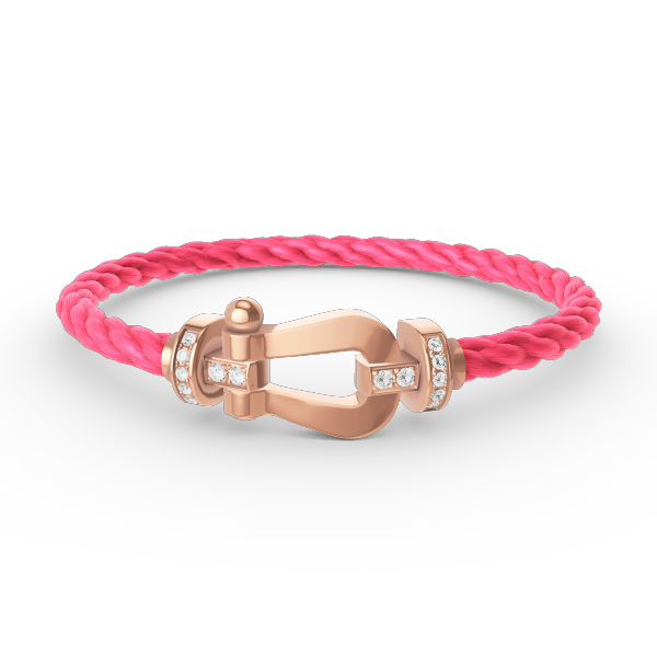 [Radiant Gem]¯FORCE LARGE HORSESHOE HALF DIAMOND BRACELET ROSE GOLD
