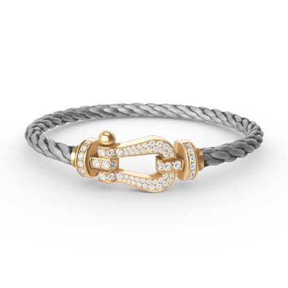 [Radiant Gem]¯FORCE LARGE HORSESHOE FULL DIAMOND BRACELET GOLD