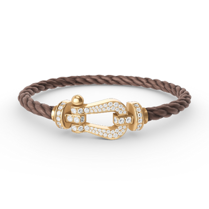 [Radiant Gem]¯FORCE LARGE HORSESHOE FULL DIAMOND BRACELET GOLD