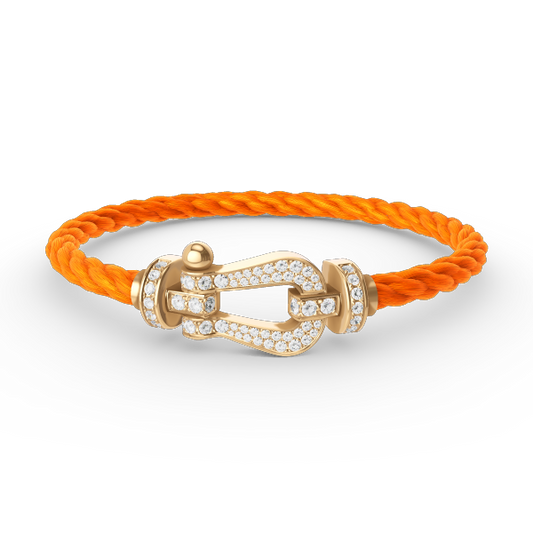[Radiant Gem]¯FORCE LARGE HORSESHOE FULL DIAMOND BRACELET GOLD