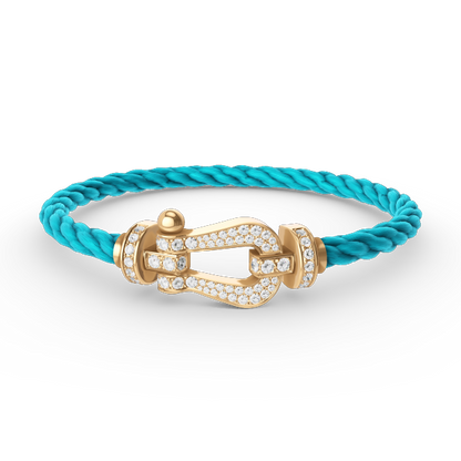 [Radiant Gem]¯FORCE LARGE HORSESHOE FULL DIAMOND BRACELET GOLD
