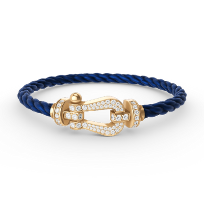 [Radiant Gem]¯FORCE LARGE HORSESHOE FULL DIAMOND BRACELET GOLD