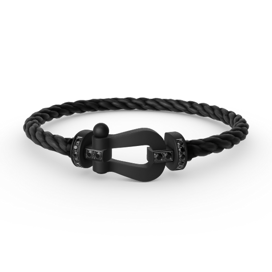 [Radiant Gem]¯FORCE LARGE SERIES HORSESHOE BLACK SAMURAI BRACELET