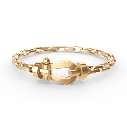 [Radiant Gem]¯FORCE LARGE HORSESHOE CLASP  METAL BRACELET