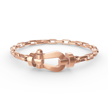 [Radiant Gem]¯FORCE LARGE HORSESHOE CLASP  METAL BRACELET