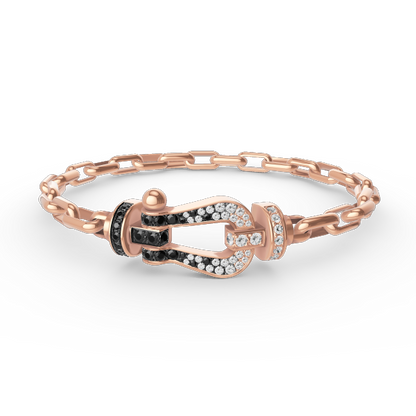 [Radiant Gem]¯FORCE LARGE HORSESHOE CLASP  METAL BRACELET