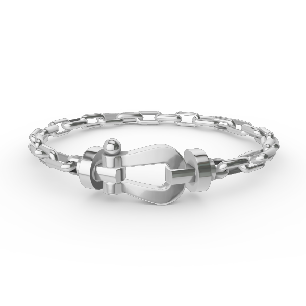 [Radiant Gem]¯FORCE LARGE HORSESHOE CLASP  METAL BRACELET