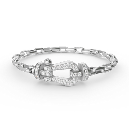 [Radiant Gem]¯FORCE LARGE HORSESHOE CLASP  METAL BRACELET