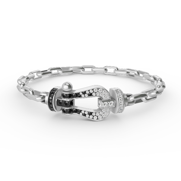 [Radiant Gem]¯FORCE LARGE HORSESHOE CLASP  METAL BRACELET