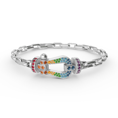 [Radiant Gem]¯FORCE LARGE HORSESHOE CLASP  METAL BRACELET