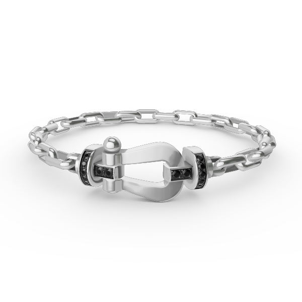 [Radiant Gem]¯FORCE LARGE HORSESHOE CLASP  METAL BRACELET
