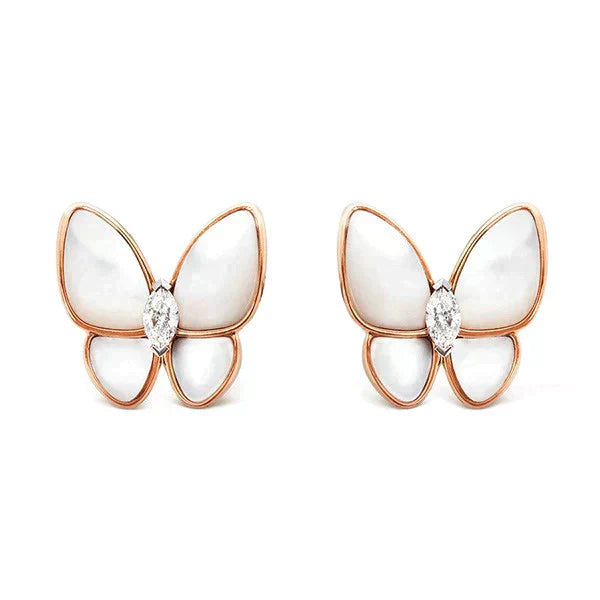 [Radiant Gem]¯BUTTERFLY MOP DIAMOND EARRINGS