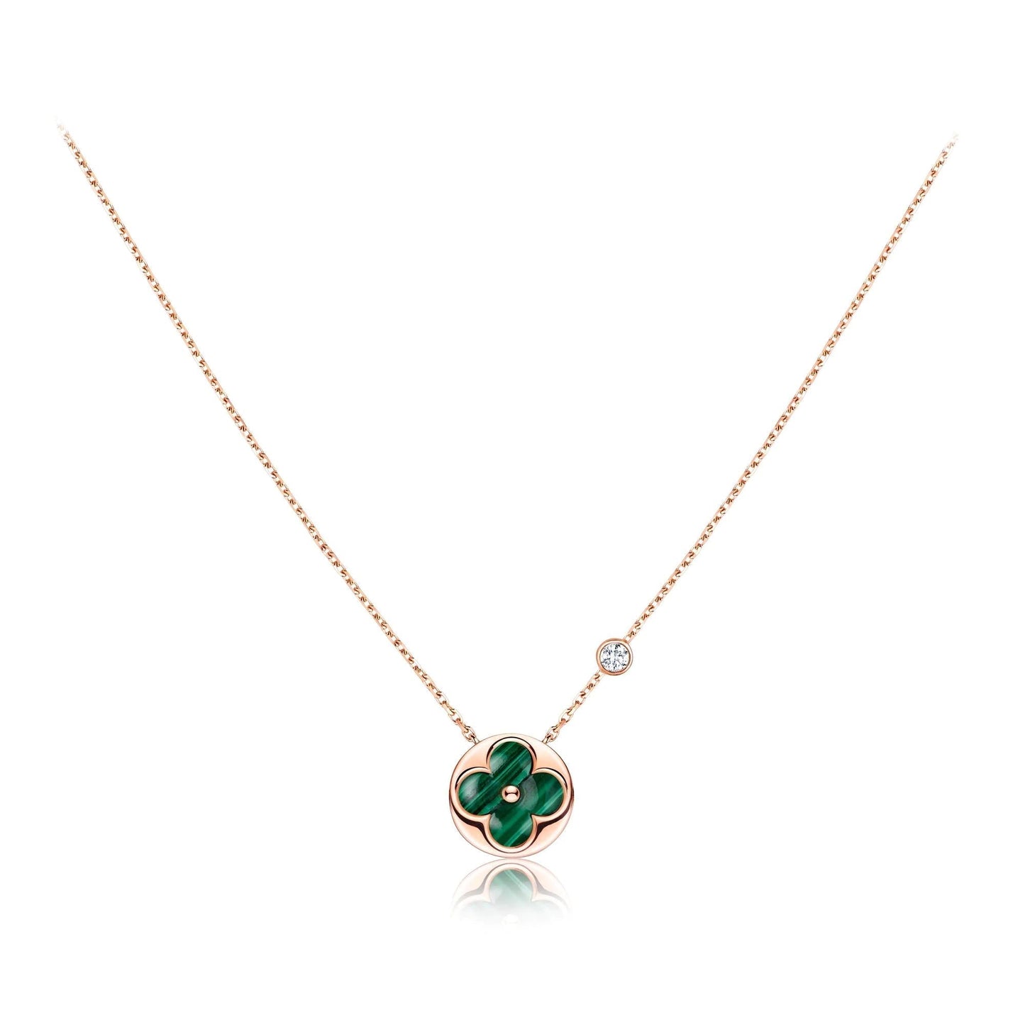 [Radiant Gem]¯SUN PEDANT PINK GOLD 1 DIAMOND NECKLACE