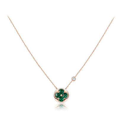 [Radiant Gem]¯SUN PEDANT PINK GOLD 1 DIAMOND NECKLACE