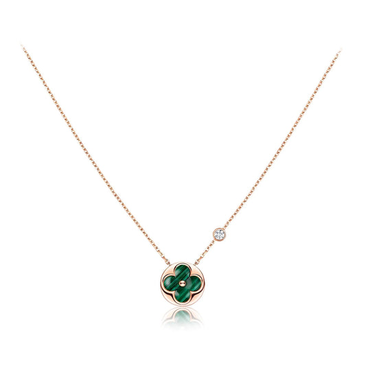 [Radiant Gem]¯SUN PEDANT PINK GOLD 1 DIAMOND NECKLACE