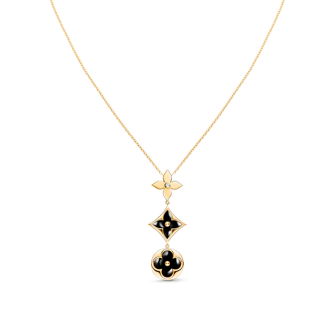 [Radiant Gem]¯STAR AND SUN ONYX PINK GOLD NECKLACE