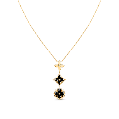 [Radiant Gem]¯STAR AND SUN ONYX PINK GOLD NECKLACE