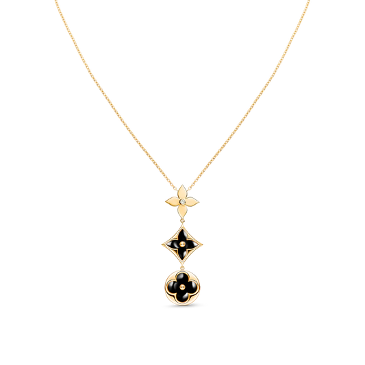 [Radiant Gem]¯STAR AND SUN ONYX PINK GOLD NECKLACE