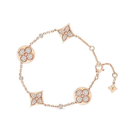 [Radiant Gem]¯STAR AND SUN 4 MOTIFS GOLD DIAMONDS BRACELET