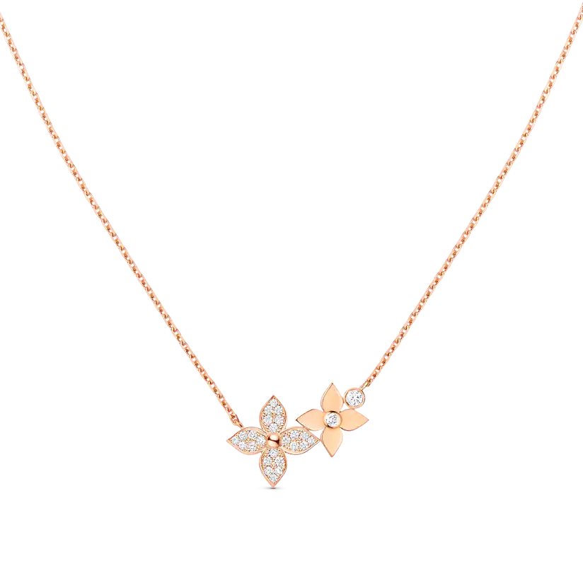 [Radiant Gem]¯STAR BLOSSOM NECKLACE PINK GOLD DIAMONDS