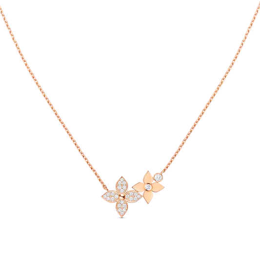 [Radiant Gem]¯STAR BLOSSOM NECKLACE PINK GOLD DIAMONDS