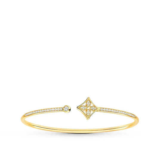 [Radiant Gem]¯IDYLLE GOLD OPEN BRACELET DIAMOND PAVED