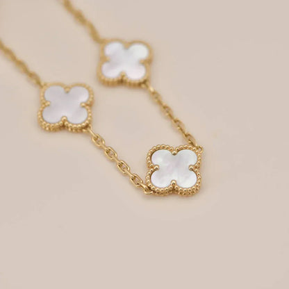 [Radiant Gem]New CLOVER WHITE PEARL MOP 5 MOTIF BRACELET COLLECTION