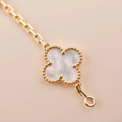 [Radiant Gem]New CLOVER WHITE PEARL MOP 5 MOTIF BRACELET COLLECTION
