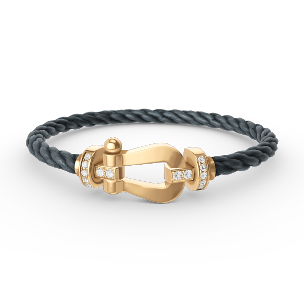 [Radiant Gem]¯FORCE LARGE HORSESHOE HALF DIAMOND BRACELET GOLD
