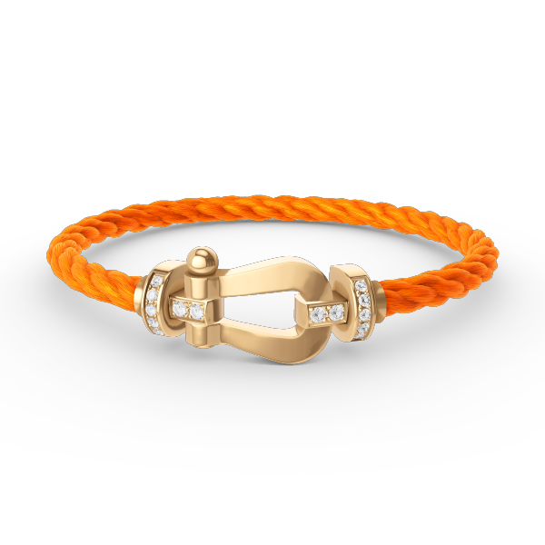 [Radiant Gem]¯FORCE LARGE HORSESHOE HALF DIAMOND BRACELET GOLD
