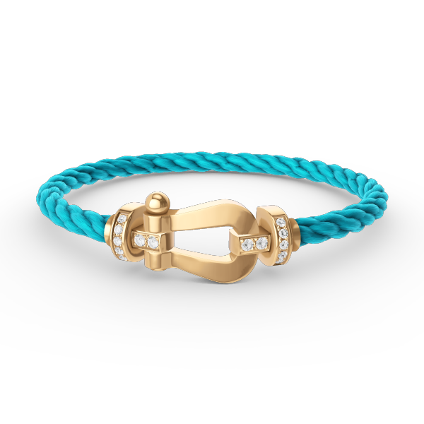 [Radiant Gem]¯FORCE LARGE HORSESHOE HALF DIAMOND BRACELET GOLD