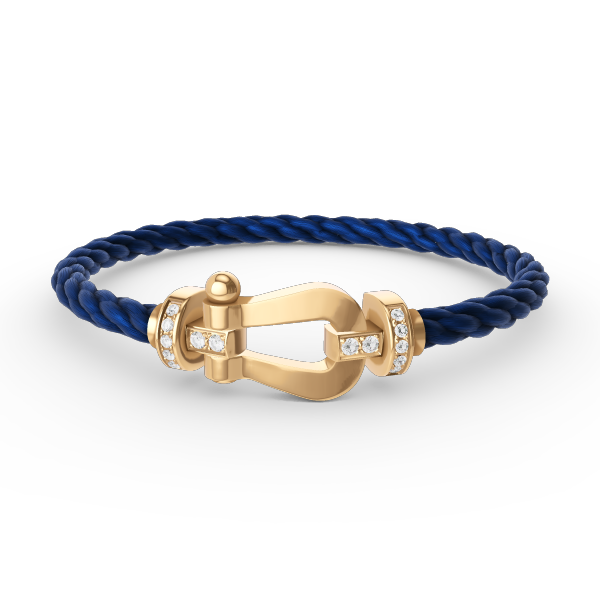 [Radiant Gem]¯FORCE LARGE HORSESHOE HALF DIAMOND BRACELET GOLD