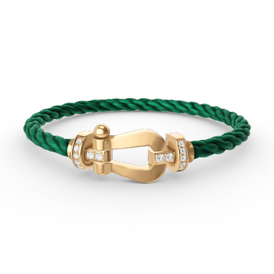 [Radiant Gem]¯FORCE LARGE HORSESHOE HALF DIAMOND BRACELET GOLD